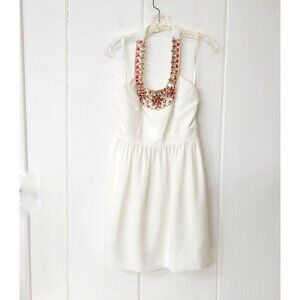 Shoshana Beaded Halter Top Mini Dress